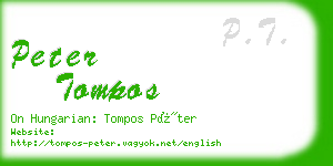 peter tompos business card